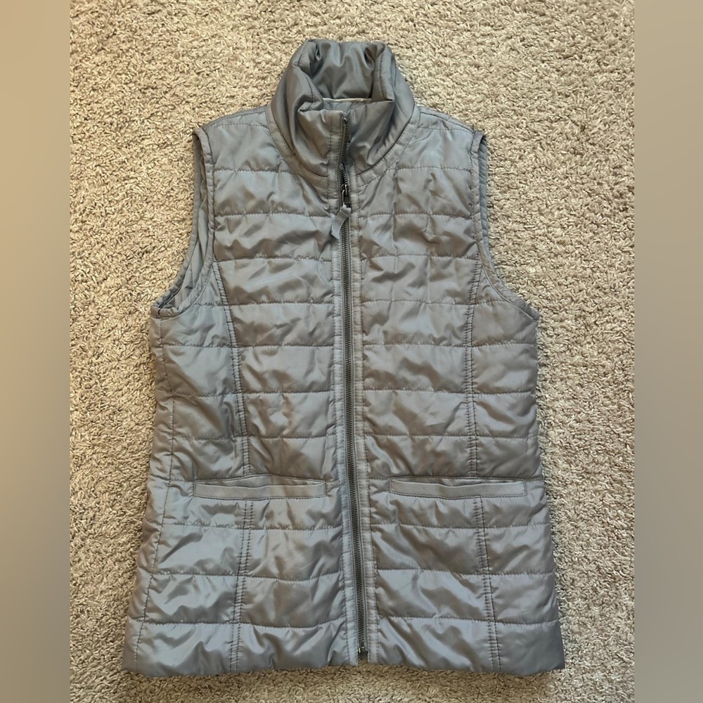 Banana Republic Women's Silver Quilted Vest